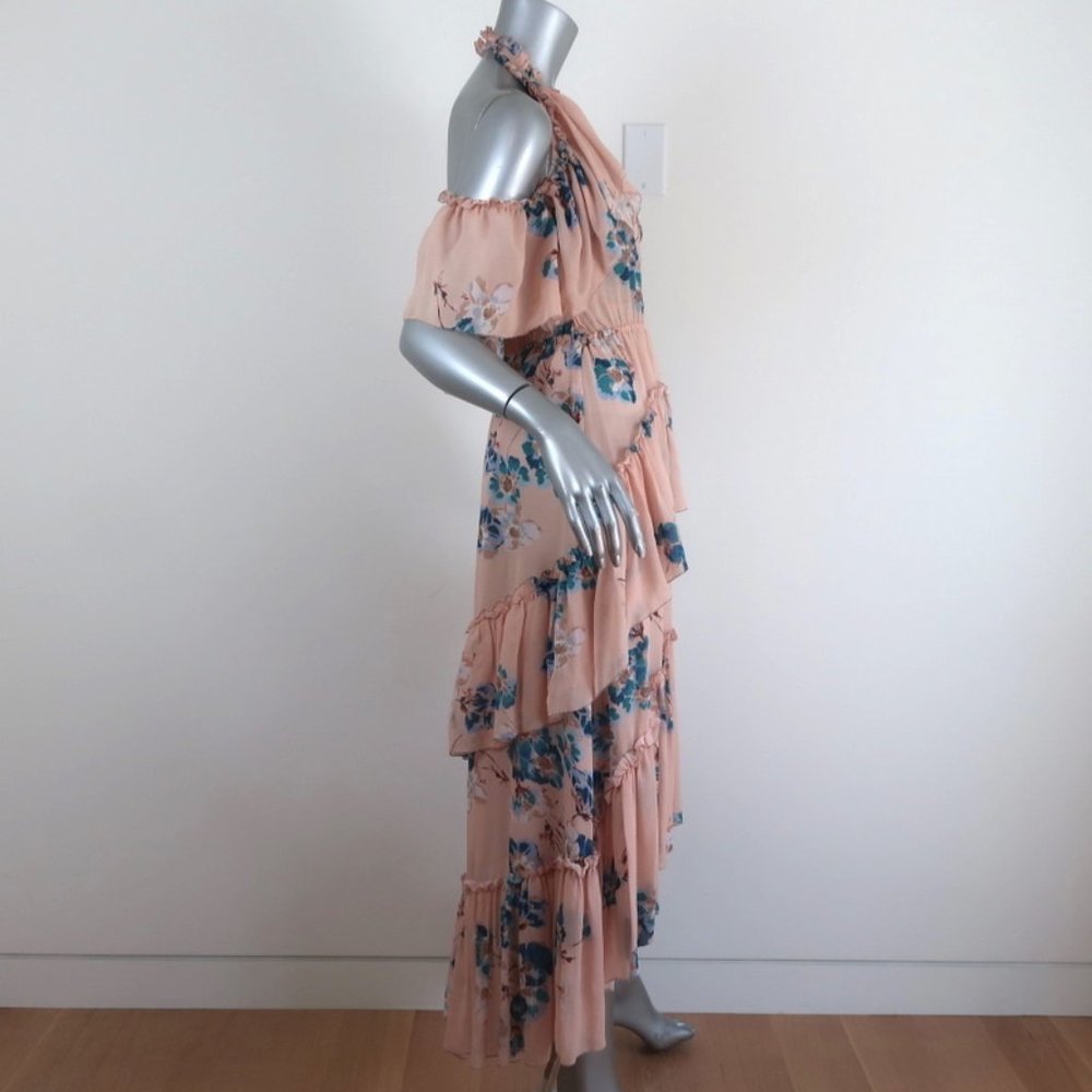 ULLA JOHNSON HALTER DRESS VALENTINE PINK RUFFLED - Picture 3 of 8